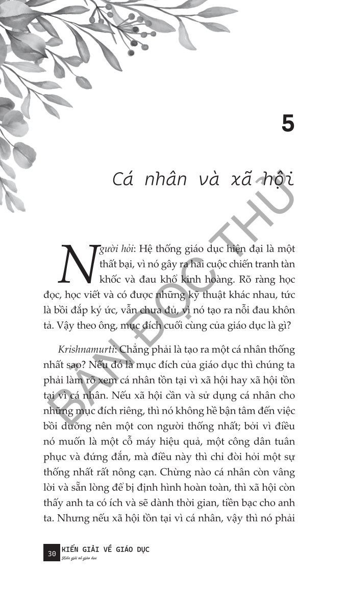 Kiến Giải Về Giáo Dục - J. Krishnamurti