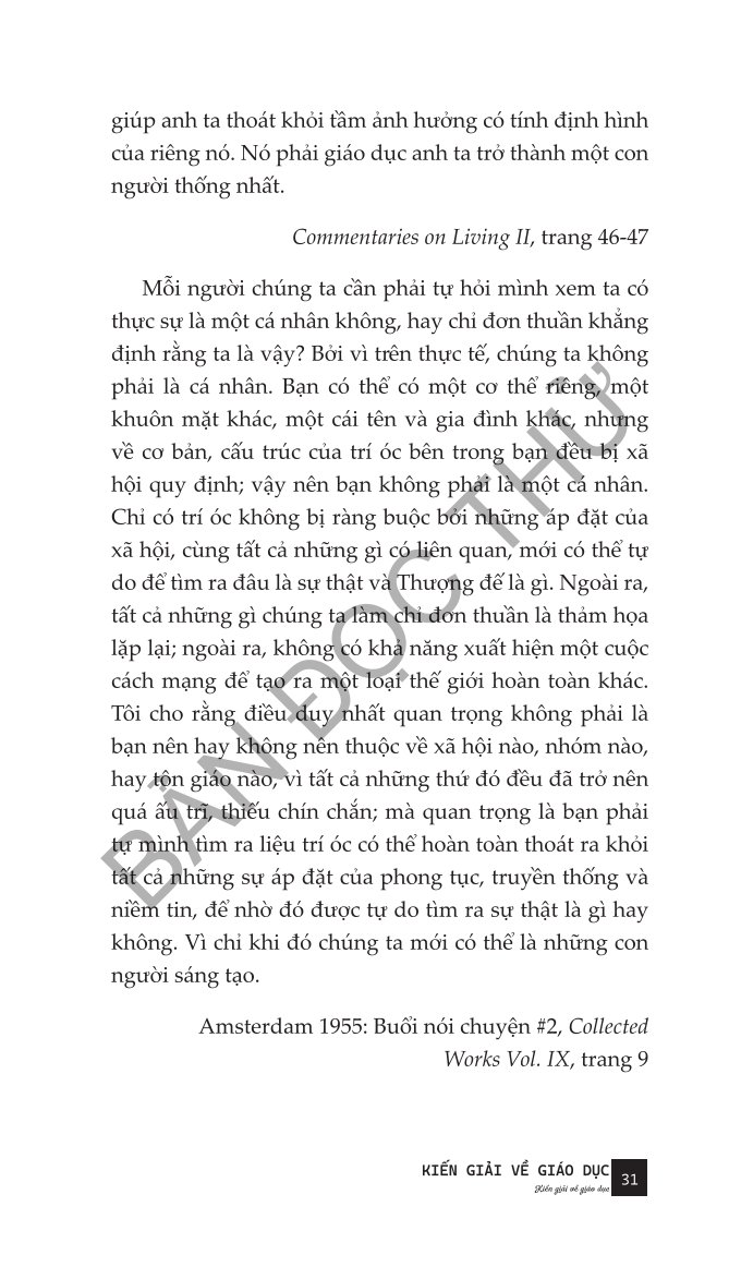 Kiến Giải Về Giáo Dục - J. Krishnamurti