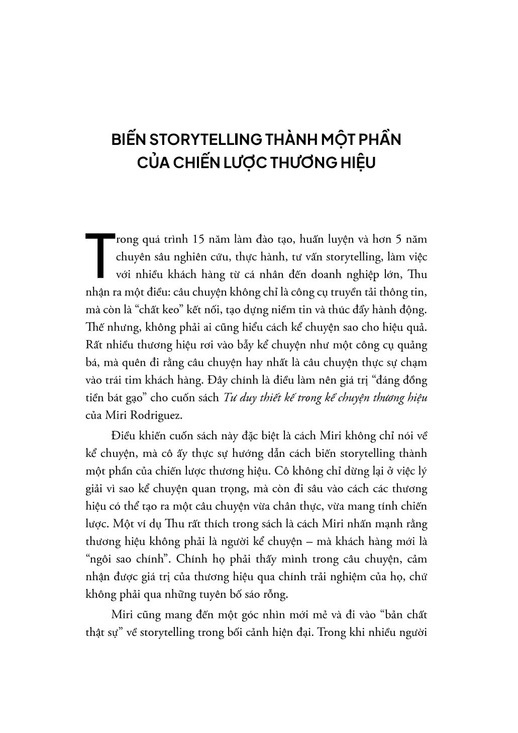 Brand Storytelling - Tư Duy Thiết Kế Trong Kể Chuyện Thương Hiệu -  Miri Rodriguez