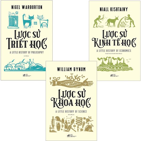  Combo 3 Quyển Lược Sử (Kinh Tế Học + Triết Học + Khoa Học) 