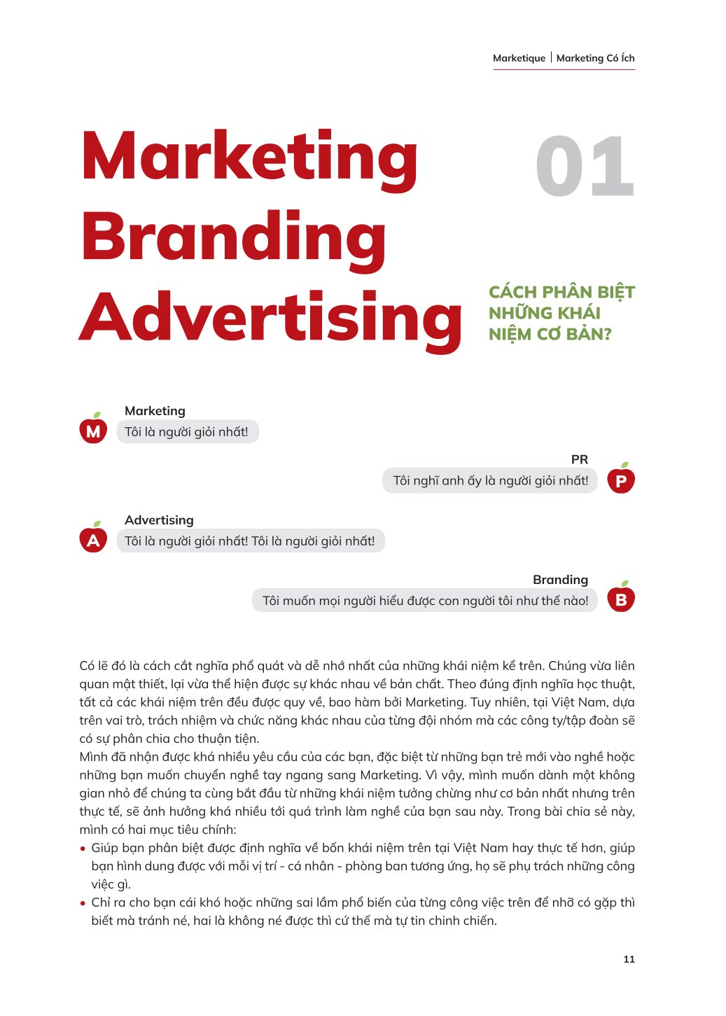 Marketique - Marketing Có Ích - 50 Bài Học Ước Gì Mình Biết Khi Bắt Đầu Sự Nghiệp Marketing Tại Việt Nam - Trung Anh Ôn (Táo)