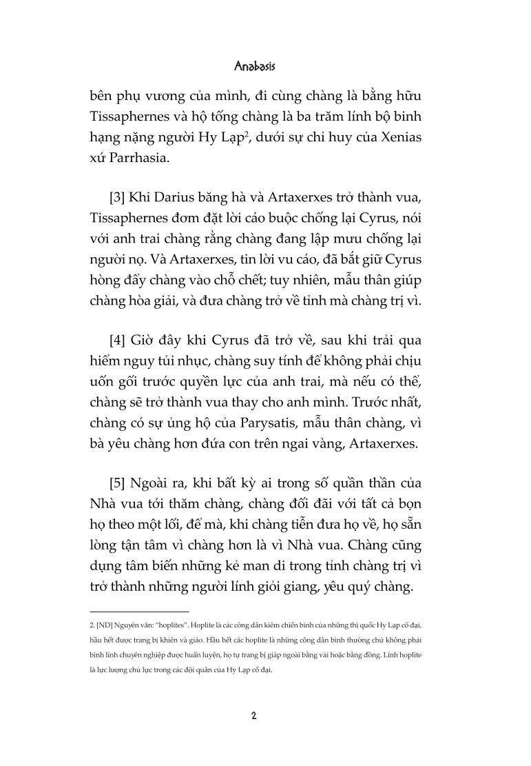 Anabasis : Hồi Ký Viễn Chinh Xứ Ba Tư - Xenophon