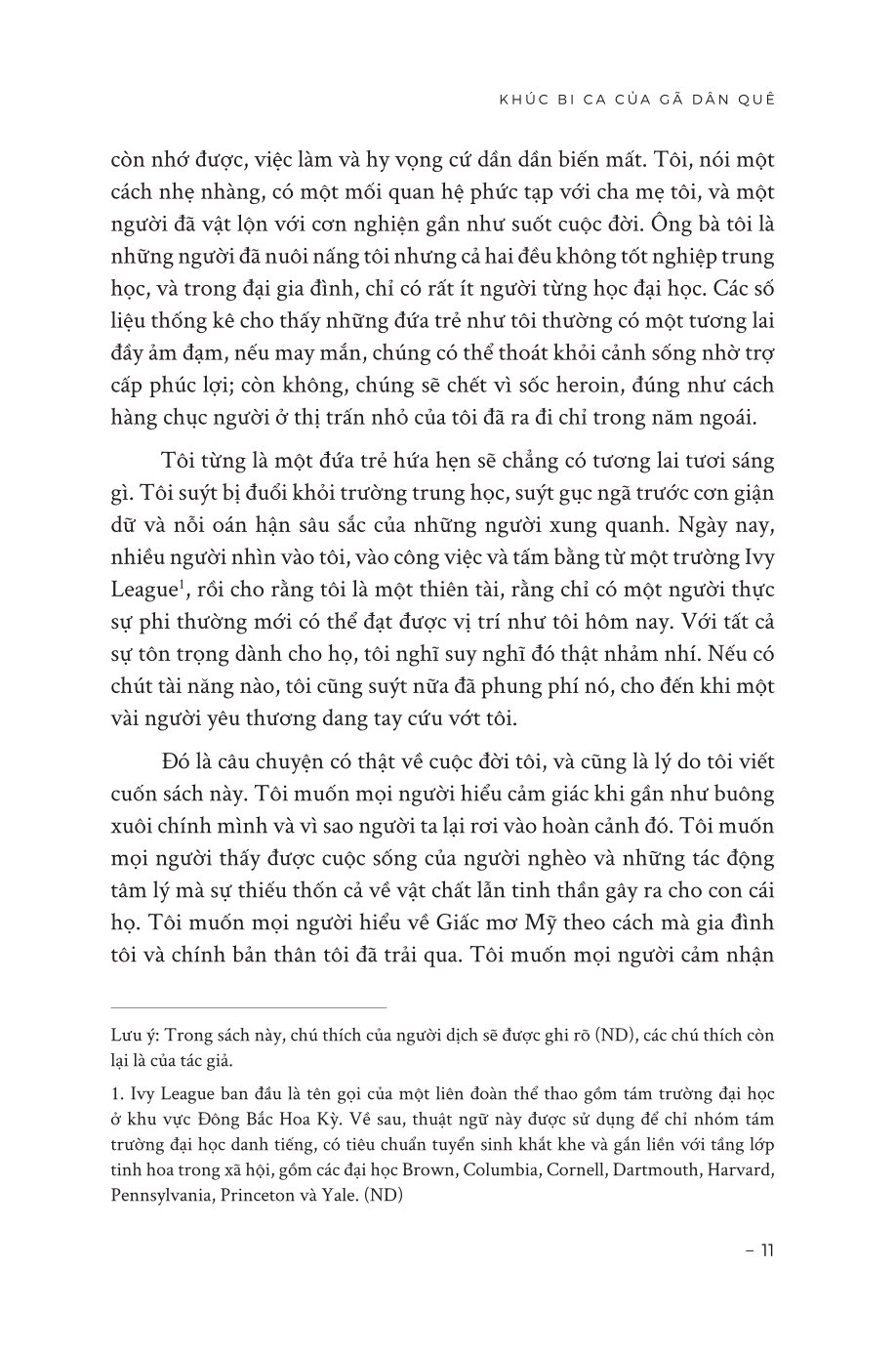 Khúc Bi Ca Của Gã Dân Quê - Hồi Ức Về Một Gia Đình Và Một Nền Văn Hóa Trong Cơn Khủng Hoảng - J.D. Vance
