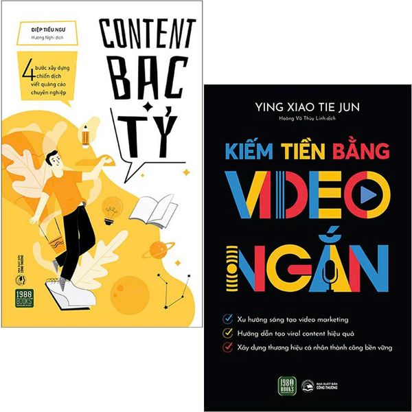  Bộ Đôi Sách Cầm Tay Chỉ Việc Cho Người Muốn Kiếm Tiền Online 2025 (Kiếm Tiền Bằng Video Ngắn + Content Bạc Tỷ) 