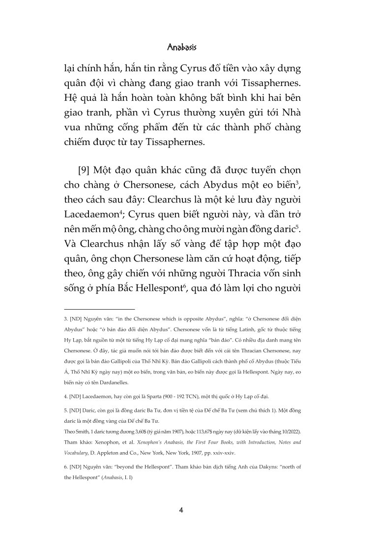 Anabasis : Hồi Ký Viễn Chinh Xứ Ba Tư - Xenophon