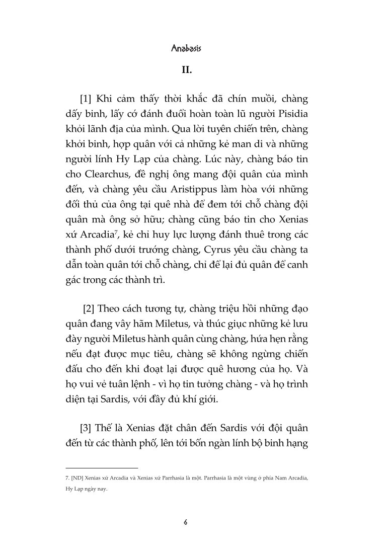 Anabasis : Hồi Ký Viễn Chinh Xứ Ba Tư - Xenophon