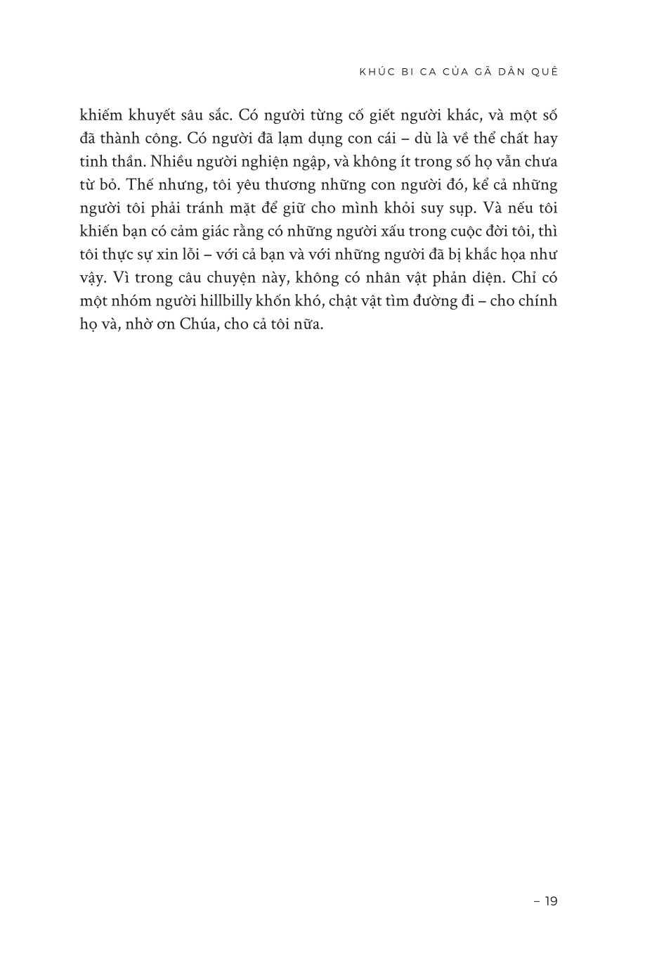 Khúc Bi Ca Của Gã Dân Quê - Hồi Ức Về Một Gia Đình Và Một Nền Văn Hóa Trong Cơn Khủng Hoảng - J.D. Vance