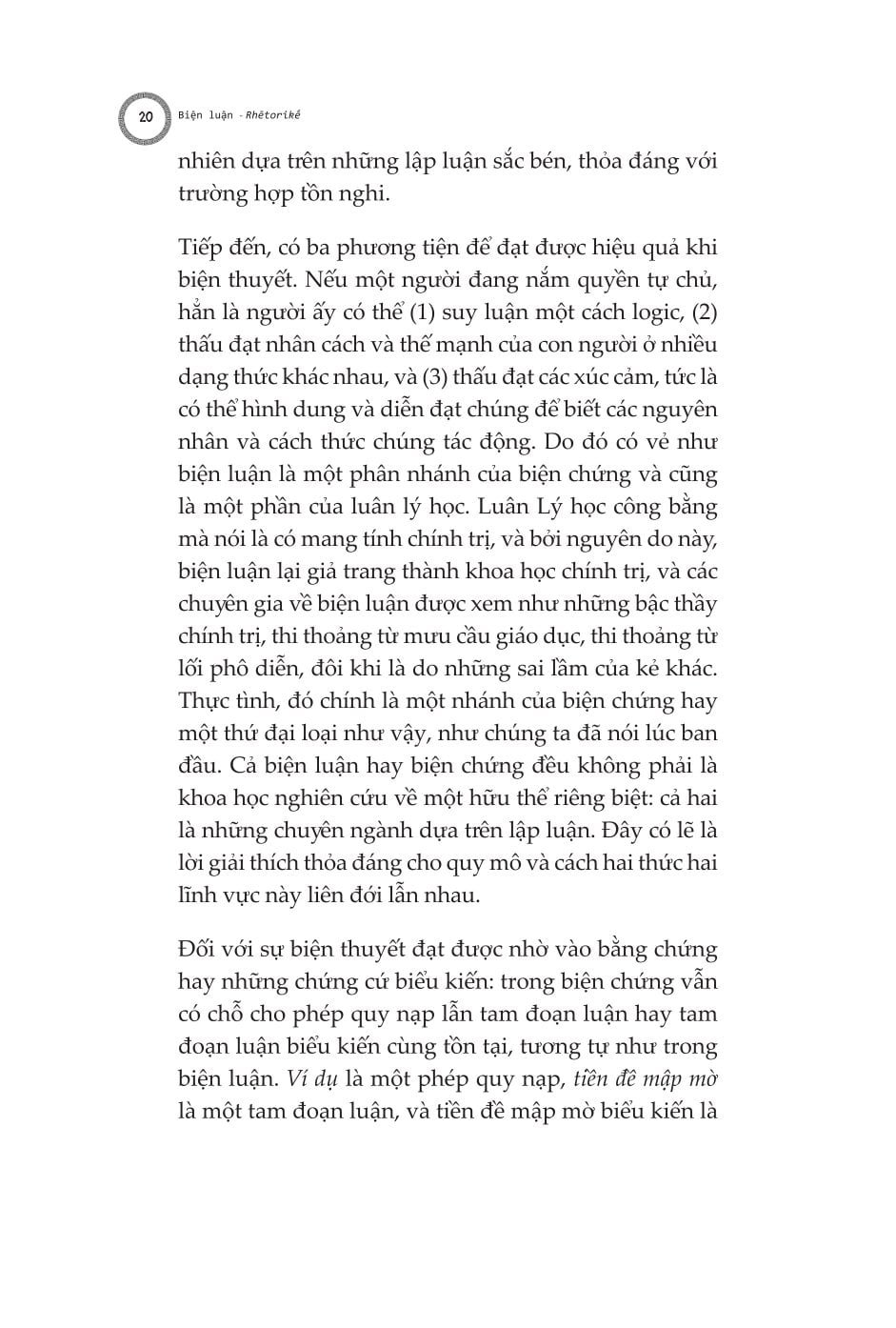 Biện Luận - Rhētorikḗ. Tác Phẩm Triết Học Kinh Điển - Aristotle