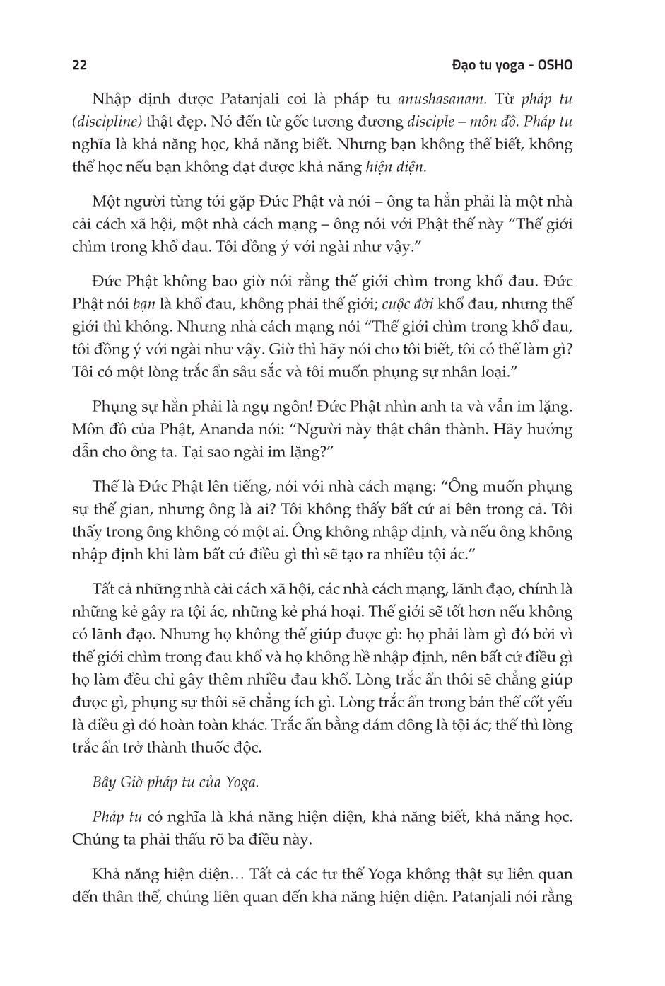 Đạo Tu Yoga - Osho