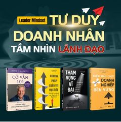 Combo 4 Quyển: Leader Mindset - Tư Duy Doanh Nhân Tầm Nhìn Lãnh Đạo (Cố Vấn 101 + Phương Pháp Quản Trị Mục Tiêu + Tham Vọng Vĩ Đại + Điểm Mấu Chốt Tạo Ra Doanh Nghiệp Bền Vững) - Nhiều Tác Giả