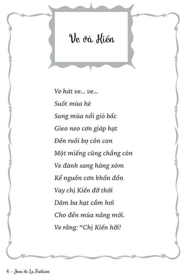 Ngụ Ngôn La Fontaine - Văn Học Pháp - Tác Phẩm Chọn Lọc - Jean De La Fontaine