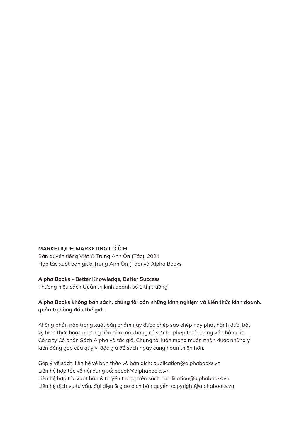 Marketique - Marketing Có Ích - 50 Bài Học Ước Gì Mình Biết Khi Bắt Đầu Sự Nghiệp Marketing Tại Việt Nam - Trung Anh Ôn (Táo)