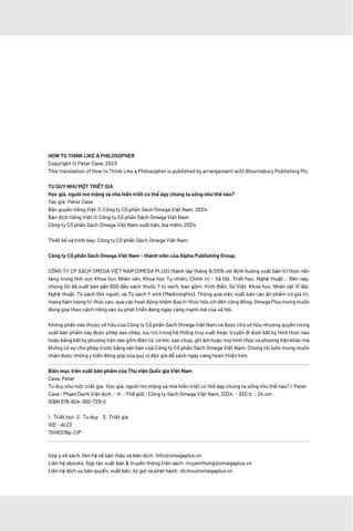  Tư Duy Như Một Triết Gia - Peter Cave 