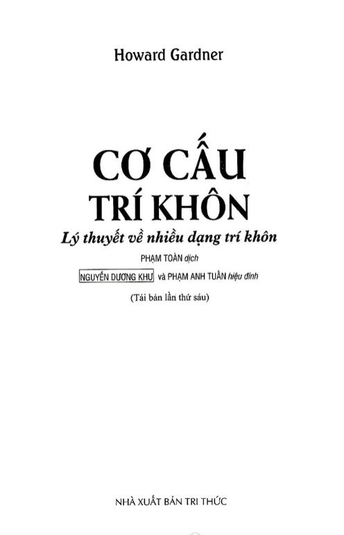 Cơ Cấu Trí Khôn - Howard Gardner