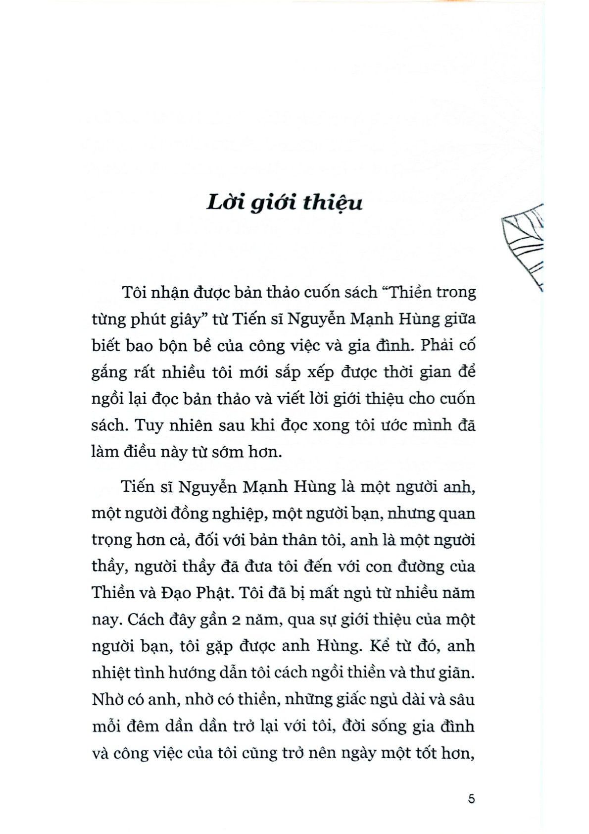 Thiền Trong Từng Phút Giây - Nguyễn Mạnh Hùng