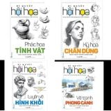  Combo 4 Quyển Bí Quyết Hội Họa (Phác Họa Tĩnh Vật + Luyện Vẽ Hình Khối + Vẽ Tranh Phong Cảnh + Ký Họa Chân Dung) 