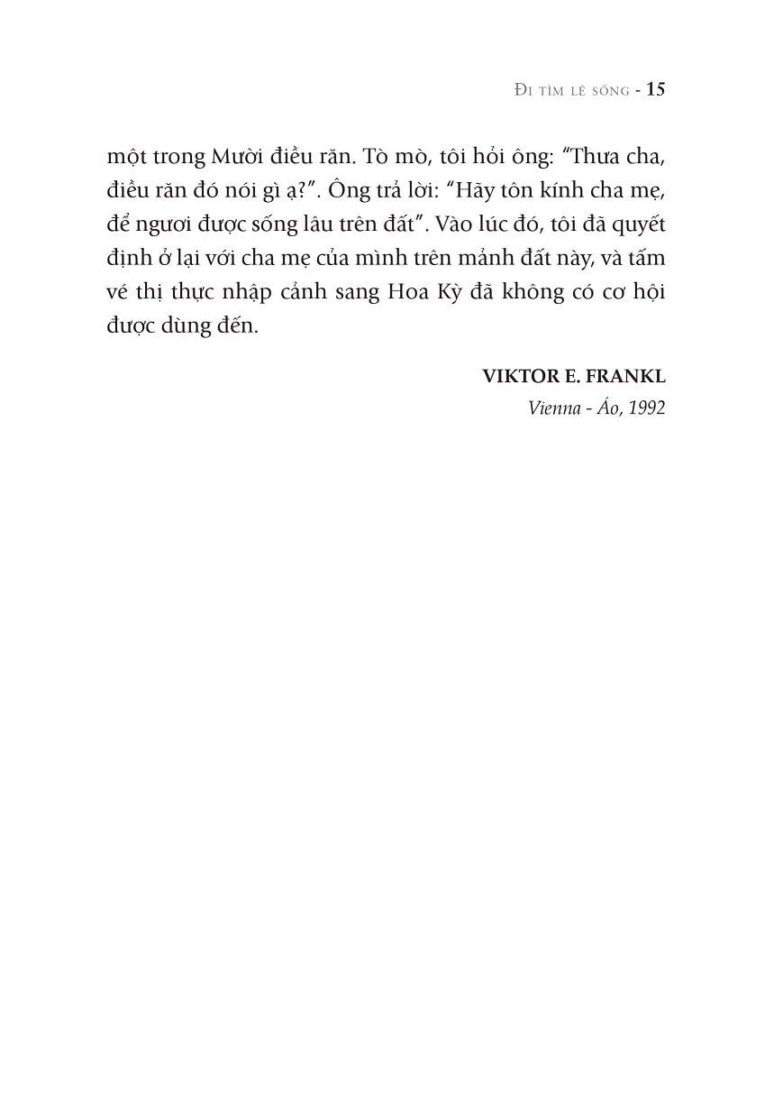 Đi Tìm Lẽ Sống - Viktor Emil Frankl