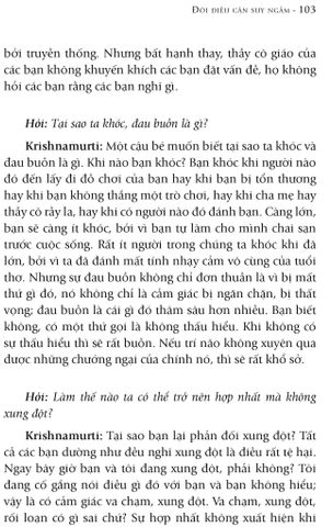  Đôi Điều Cần Suy Ngẫm - J. Krishnamurti 