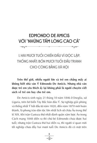  Những Tấm Lòng Cao Cả - Văn Học Ý - Tác Phẩm Chọn Lọc - Admondo De Amicis 