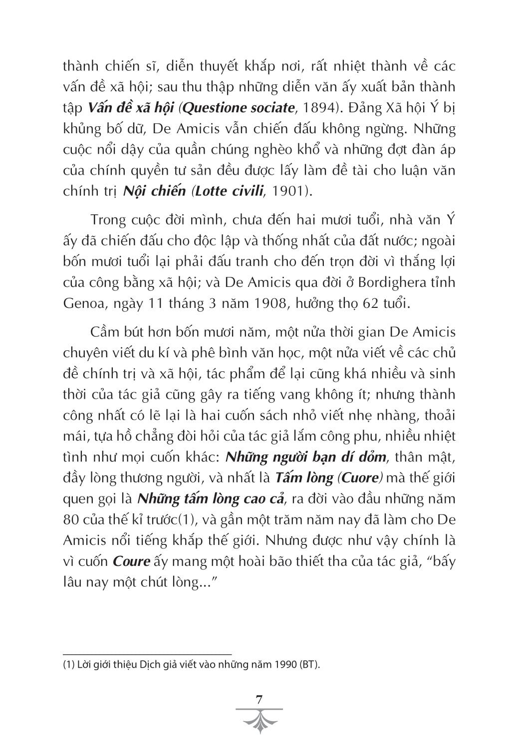 Những Tấm Lòng Cao Cả - Văn Học Ý - Tác Phẩm Chọn Lọc - Admondo De Amicis