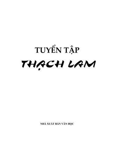  Tuyển tập Thạch Lam 
