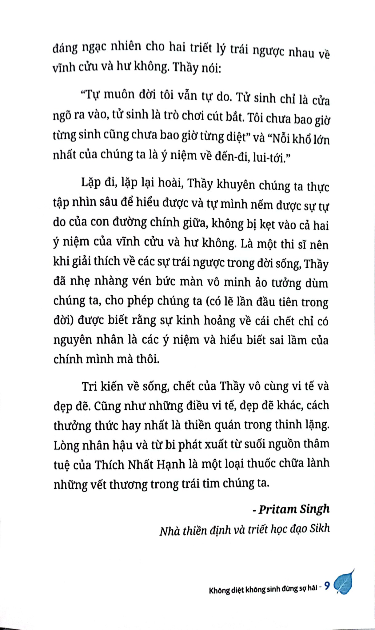 Không Diệt Không Sinh Đừng Sợ Hãi - Bìa Cứng - Phiên Bản Đặc Biệt - Thích Nhất Hạnh