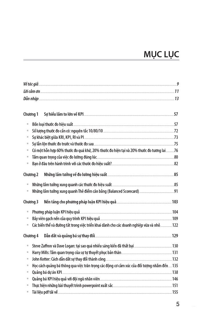 KPI - Thước Đo Mục Tiêu Trọng Yếu - Key Performance Indicators - David Parmenter