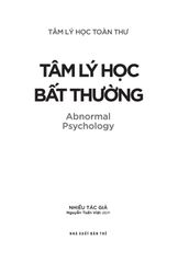 Tâm Lý Học Toàn Thư - Tâm Lý Học Bất Thường - Nhiều Tác Giả