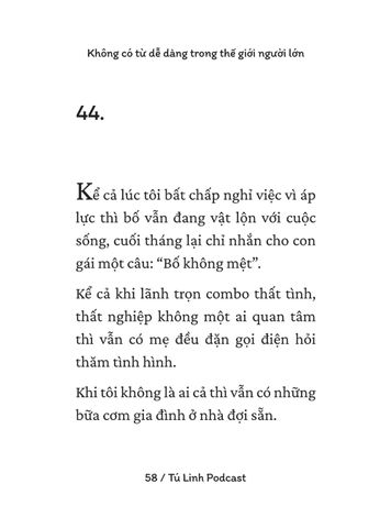  Không Có Từ Dễ Dàng Trong Thế Giới Người Lớn (Khổ Nhỏ) - Tú Linh Podcast 
