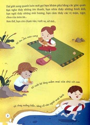  Bộ 5 Quyển Thế Giới Giác Quan Kỳ Thú ( Mùi Gì Thơm Thế + Bạn Nhìn Thấy Gì + Âm Thanh Rộn Ràng + Món Ngon Mẹ Nấu + Bàn Tay Mềm Mại ) - Hà Triều 
