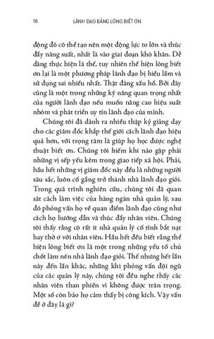  Lãnh Đạo Bằng Lòng Biết Ơn 