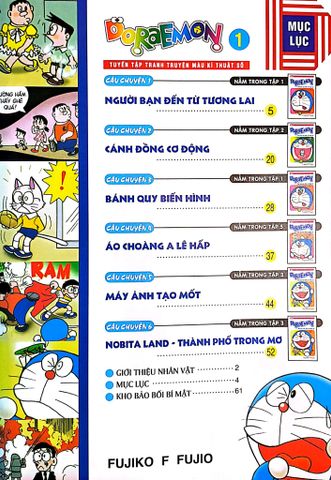  Combo Doraemon  Tuyển Tập Tranh Màu Kĩ Thuât Số (6 Tập) - Fujiko F Fujio 