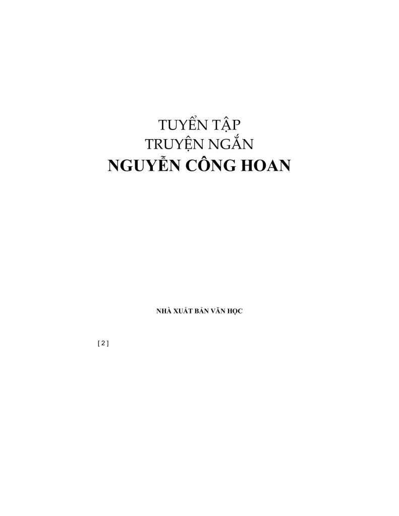 Tuyển tập Nguyễn Công Hoan