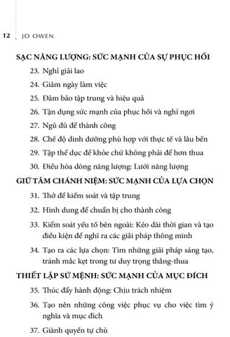  Sức Bật Tinh Thần - 10 Thói Quen Cho Cuộc Sống Chất Lượng - Jo Owen 