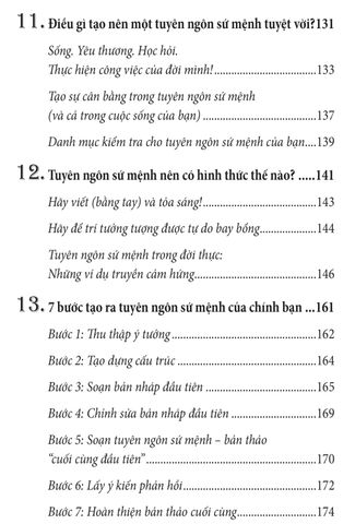  Tuyên Ngôn Sứ Mệnh Cuộc Đời - Hành Trình Tìm Mục Đích, Chọn Mục Tiêu Và Đạt Được Ước Mơ - Stephen R. Covey 