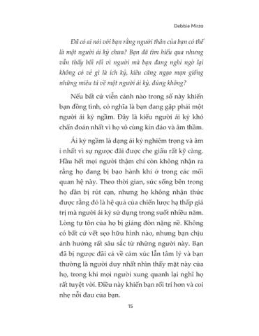  Kẻ Ái Kỷ - Giải Mã Trò Chơi Thao Túng Tâm Lý - Debbie Mirza 
