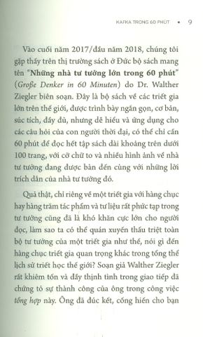  Những Nhà Tư Tưởng Lớn - Kafka Trong 60 Phút - Walther Ziegler 