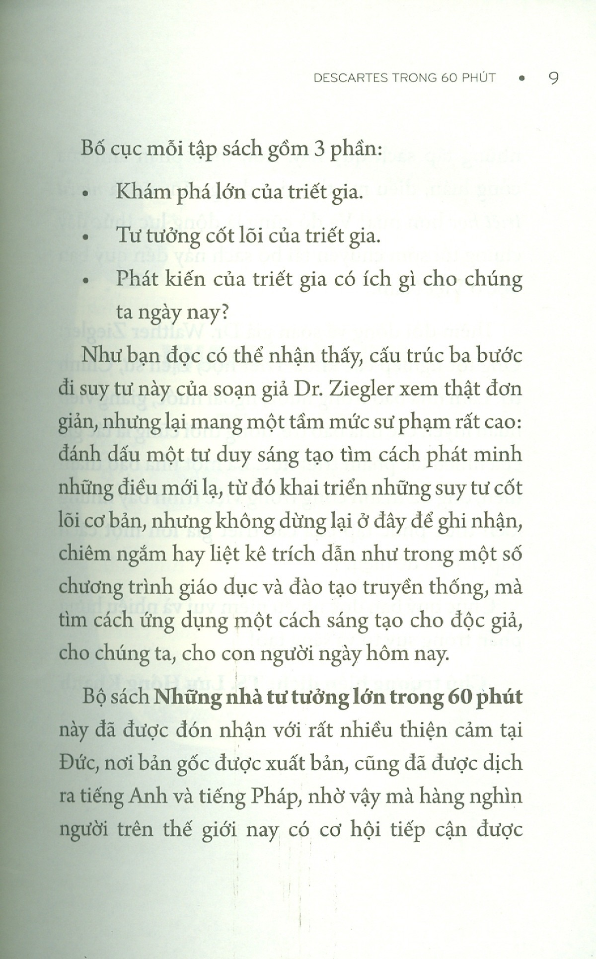 Những Nhà Tư Tưởng Lớn - Descartes Trong 60 Phút  - Walther Ziegler