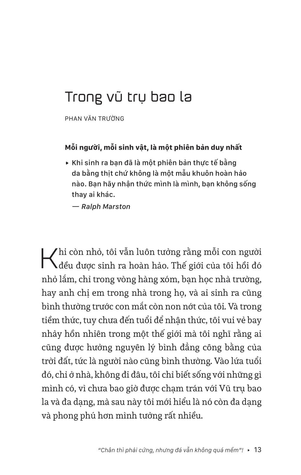Không Có Đá Quá Mềm - Tinh Thần Con Người Là Không Thể Bẻ Gãy - Phan Văn Trường