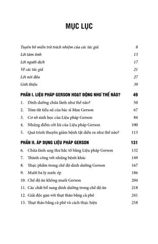  Liệu Pháp Gerson - Chương Trình Dinh Dưỡng Dành Cho Bệnh Nhân Ung Thư Và Các Căn Bệnh Khác - Charlotte Gerson, Morton Walker 