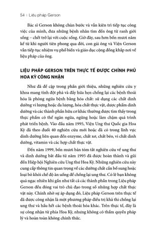  Liệu Pháp Gerson - Chương Trình Dinh Dưỡng Dành Cho Bệnh Nhân Ung Thư Và Các Căn Bệnh Khác - Charlotte Gerson, Morton Walker 