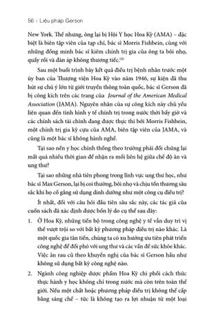  Liệu Pháp Gerson - Chương Trình Dinh Dưỡng Dành Cho Bệnh Nhân Ung Thư Và Các Căn Bệnh Khác - Charlotte Gerson, Morton Walker 