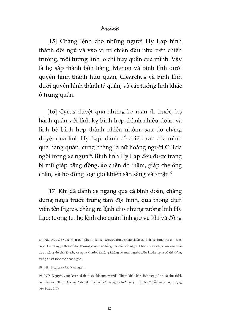 Anabasis : Hồi Ký Viễn Chinh Xứ Ba Tư - Xenophon