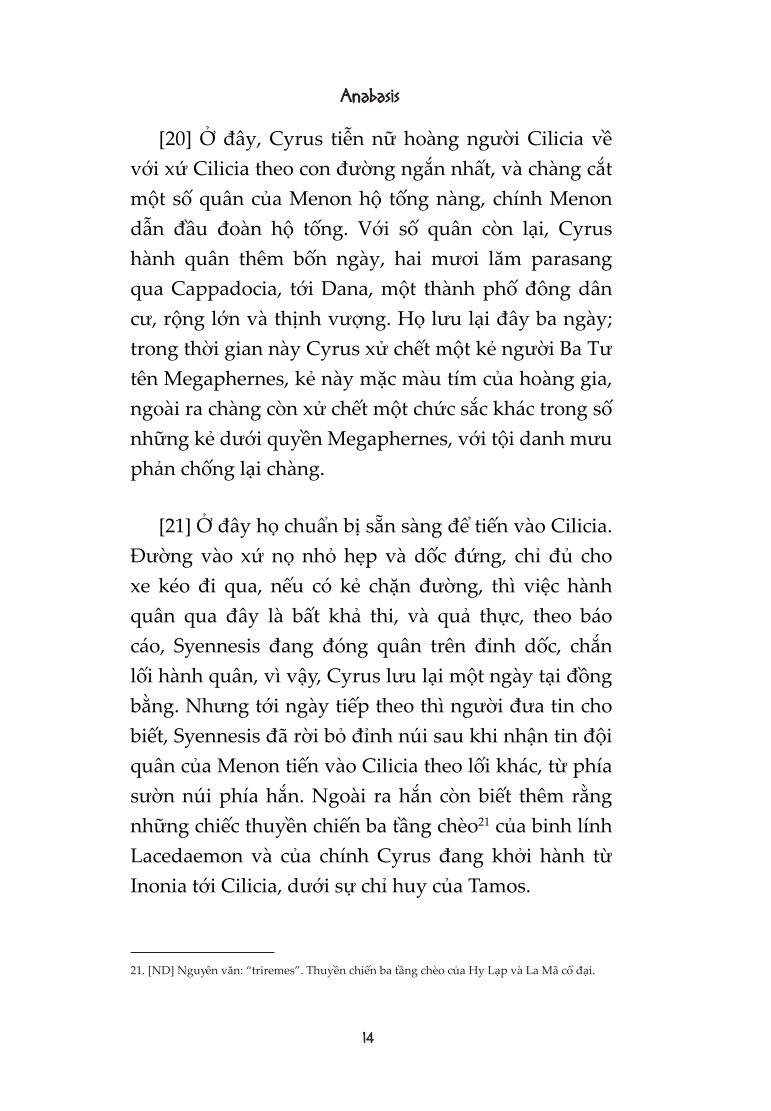 Anabasis : Hồi Ký Viễn Chinh Xứ Ba Tư - Xenophon