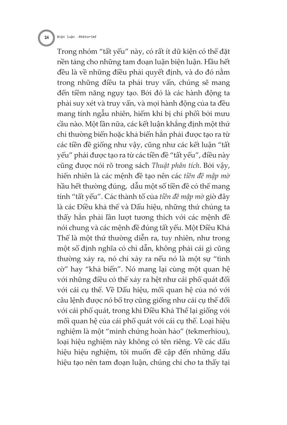Biện Luận - Rhētorikḗ. Tác Phẩm Triết Học Kinh Điển - Aristotle