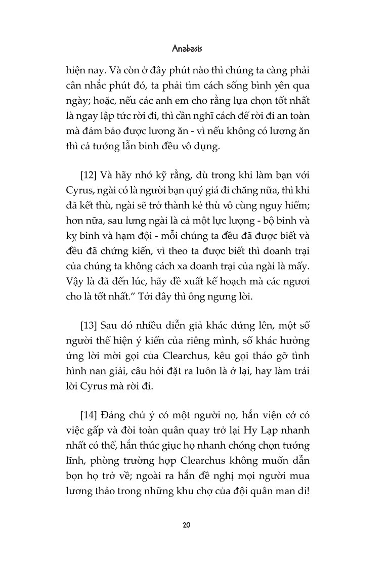 Anabasis : Hồi Ký Viễn Chinh Xứ Ba Tư - Xenophon