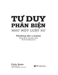Tư Duy Phản Biện Như Một Luật Sư - Colin Seale
