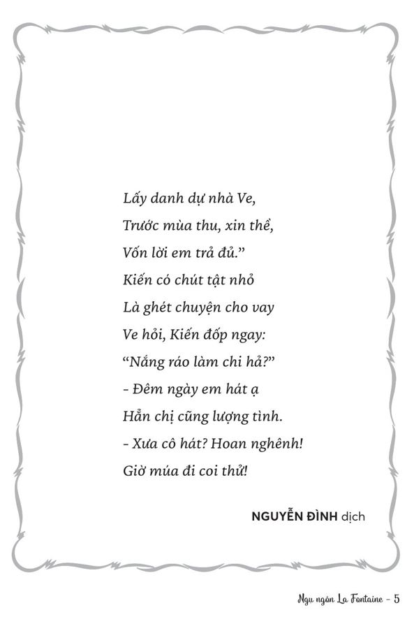 Ngụ Ngôn La Fontaine - Văn Học Pháp - Tác Phẩm Chọn Lọc - Jean De La Fontaine