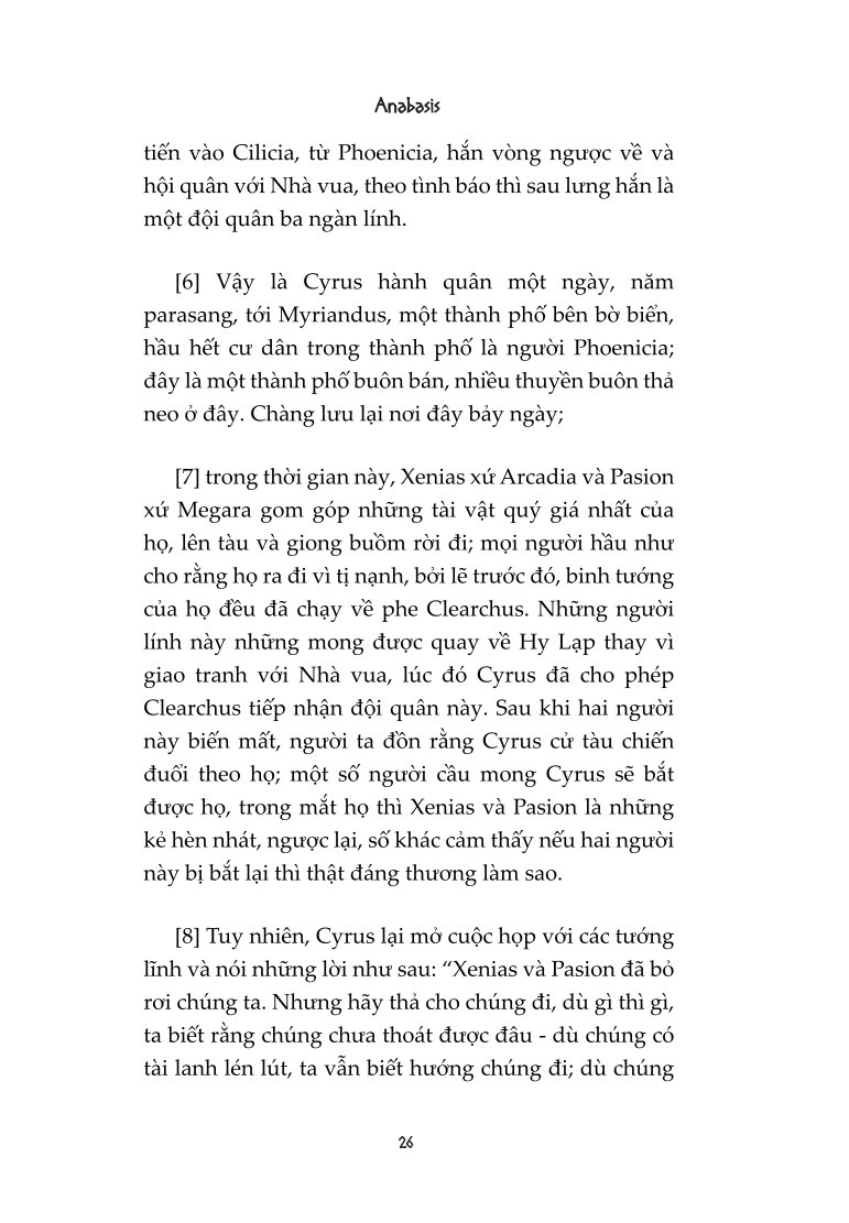 Anabasis : Hồi Ký Viễn Chinh Xứ Ba Tư - Xenophon
