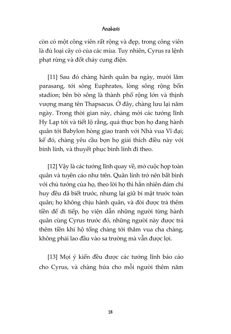 Anabasis : Hồi Ký Viễn Chinh Xứ Ba Tư - Xenophon